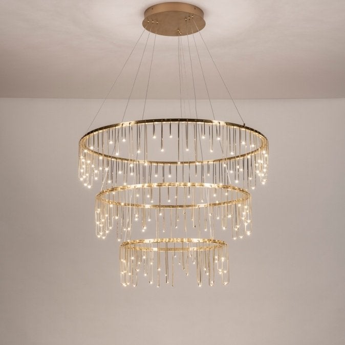 led hanglamp kroonluchter 80cm of 65cm vide hal tafel lamp, Ophalen of Verzenden, Nieuw