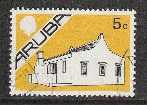 Aruba 1986 5 Woning 5s, Gest, Ophalen of Verzenden, Gestempeld