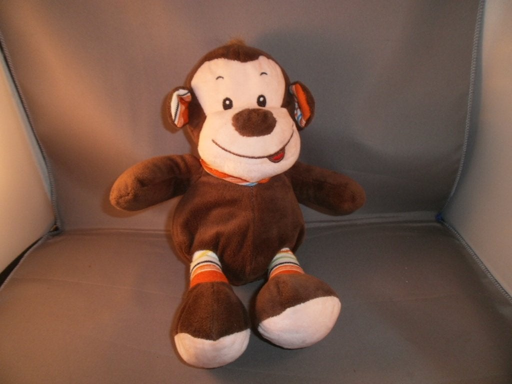 Tea toys Aap tweekleurig bruin met gestreepte poten oren en, Overige karakters, Wasbaar, Ophalen of Verzenden, Zo goed als nieuw