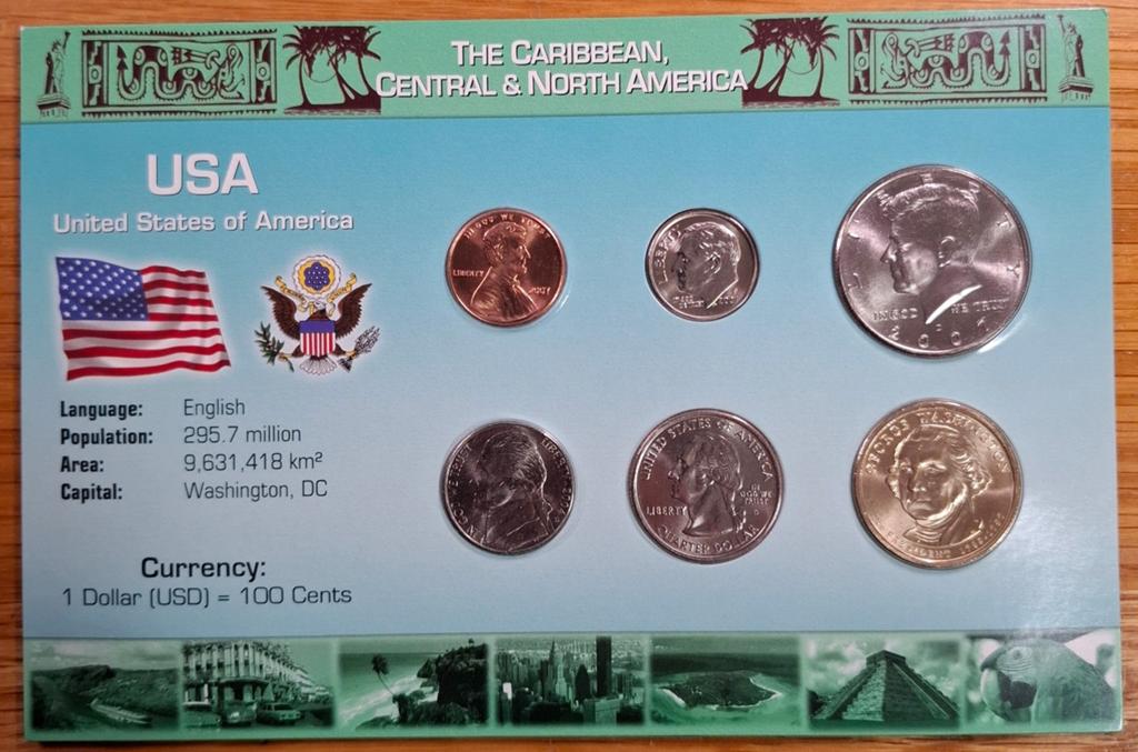 128# Coins of the World muntset USA, Postzegels en Munten, Ophalen of Verzenden, Noord-Amerika