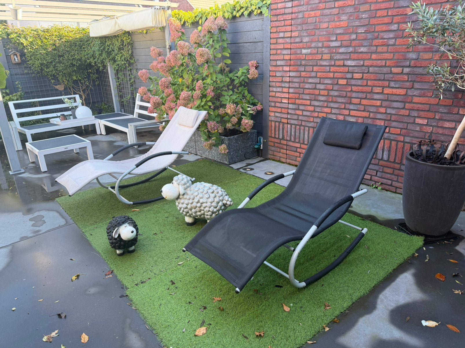 Lig stoelen, Ophalen, Zo goed als nieuw, Aluminium