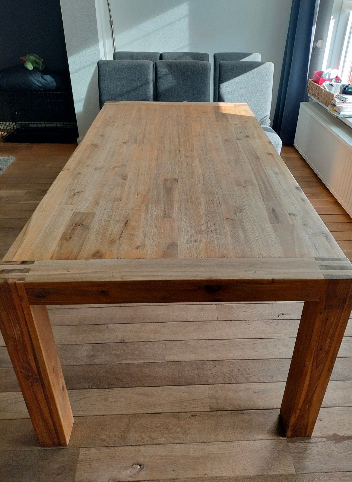 Eethoek met 6 stoelen., Ophalen, Gebruikt, 200 cm of meer, 50 tot 100 cm