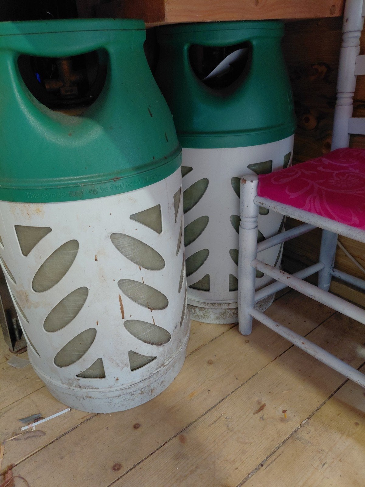 2x Gasfles 10 kg inclusief statiegeld, Ophalen, Gebruikt