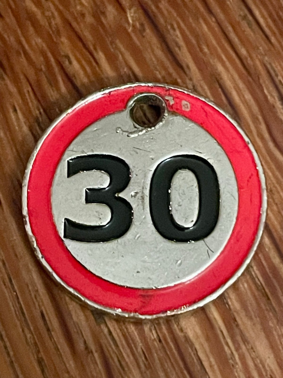 Sleutelhanger Winkelwagenmuntje Verkeersbord 30 en 50, Ophalen of Verzenden, Gebruikt