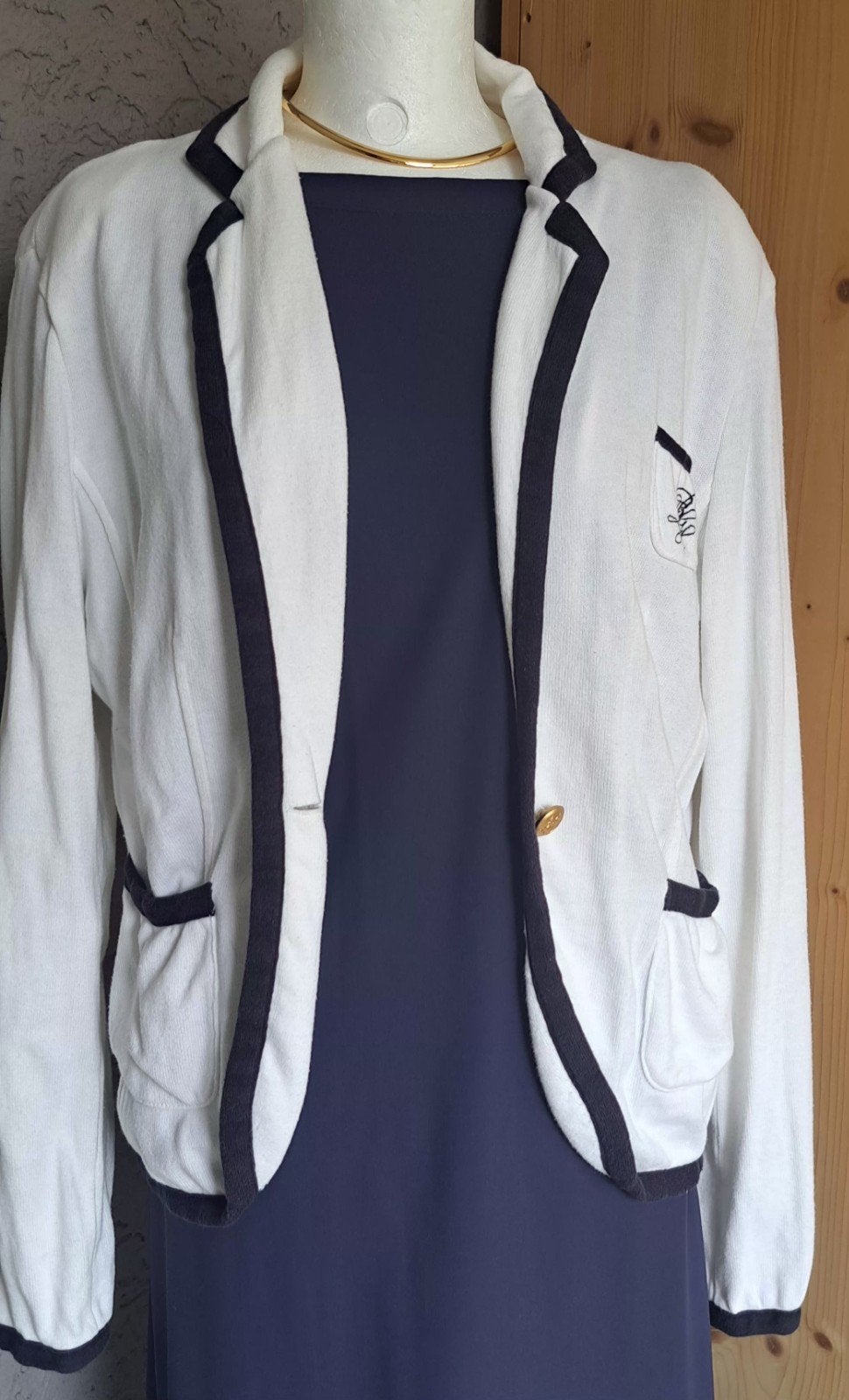 Blanche (Purdey) wollen vest maat XXL kleur kit met blauw, Kleding | Dames, Truien en Vesten, Blanche Purdey, Ophalen of Verzenden