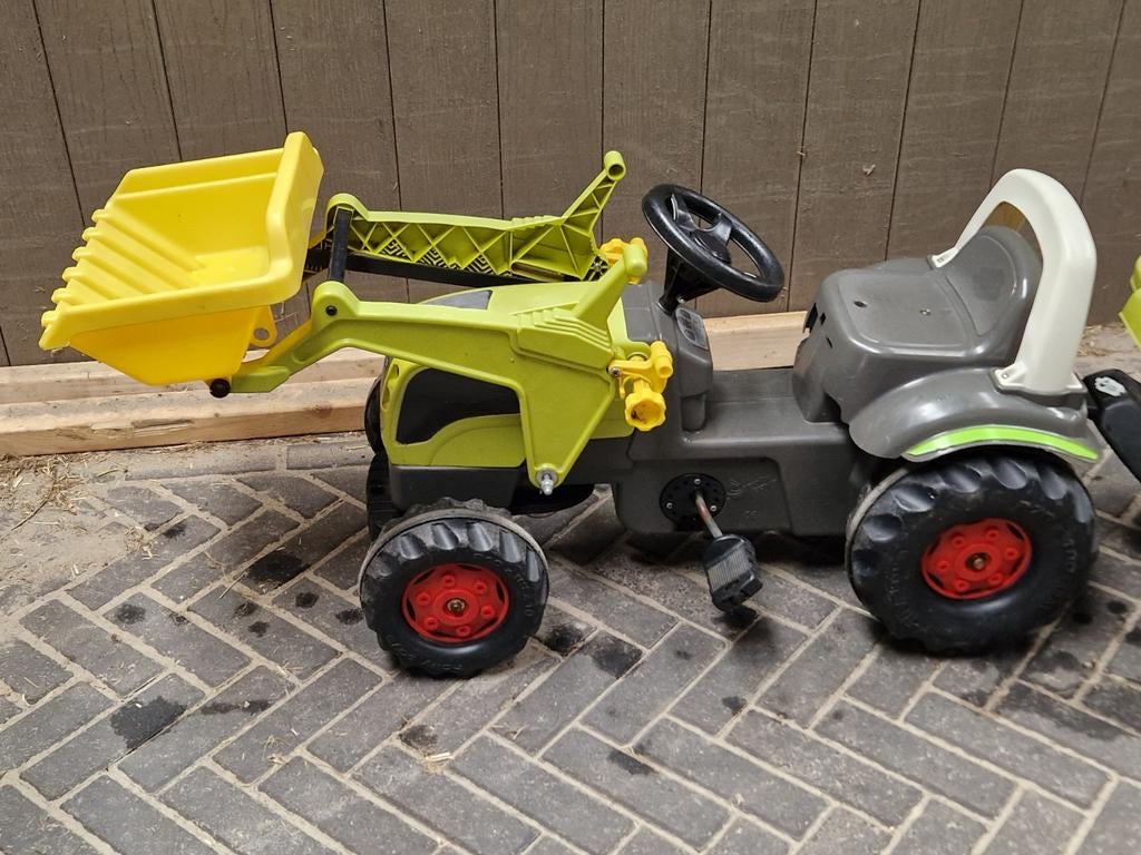 Claas trapauto met voorlader en aanhanger, Ophalen, Gebruikt, Trapvoertuig