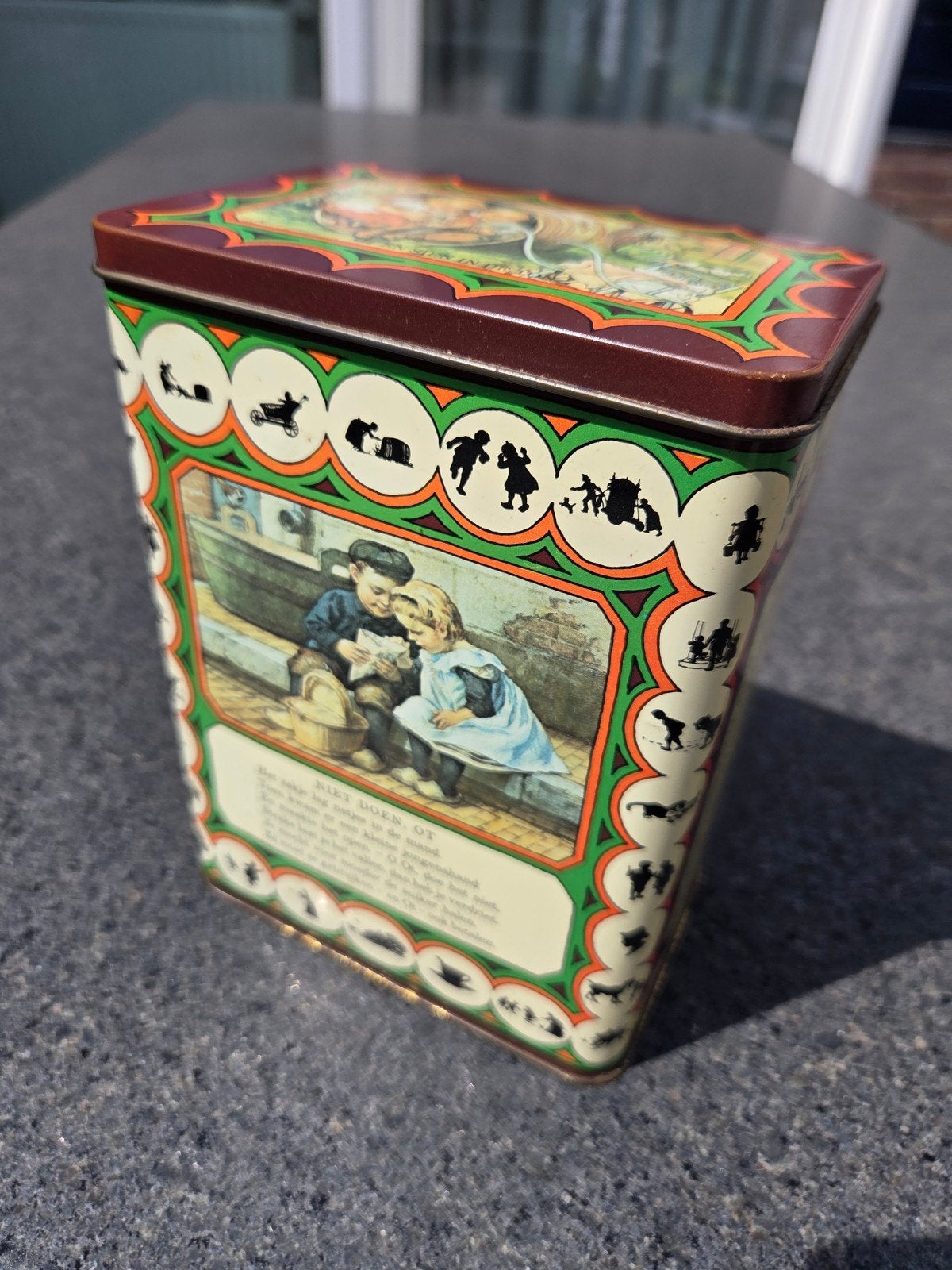 Vintage Royco Ot en Sien blik - Koekblik, Ophalen of Verzenden, Gebruikt, Koek(jes), Overige merken