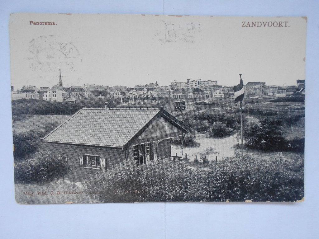 Zandvoort uniek panorama uit 1906 oud Zandvoort Tulipkaart, Ophalen of Verzenden, Voor 1920, Gelopen, Noord-Holland