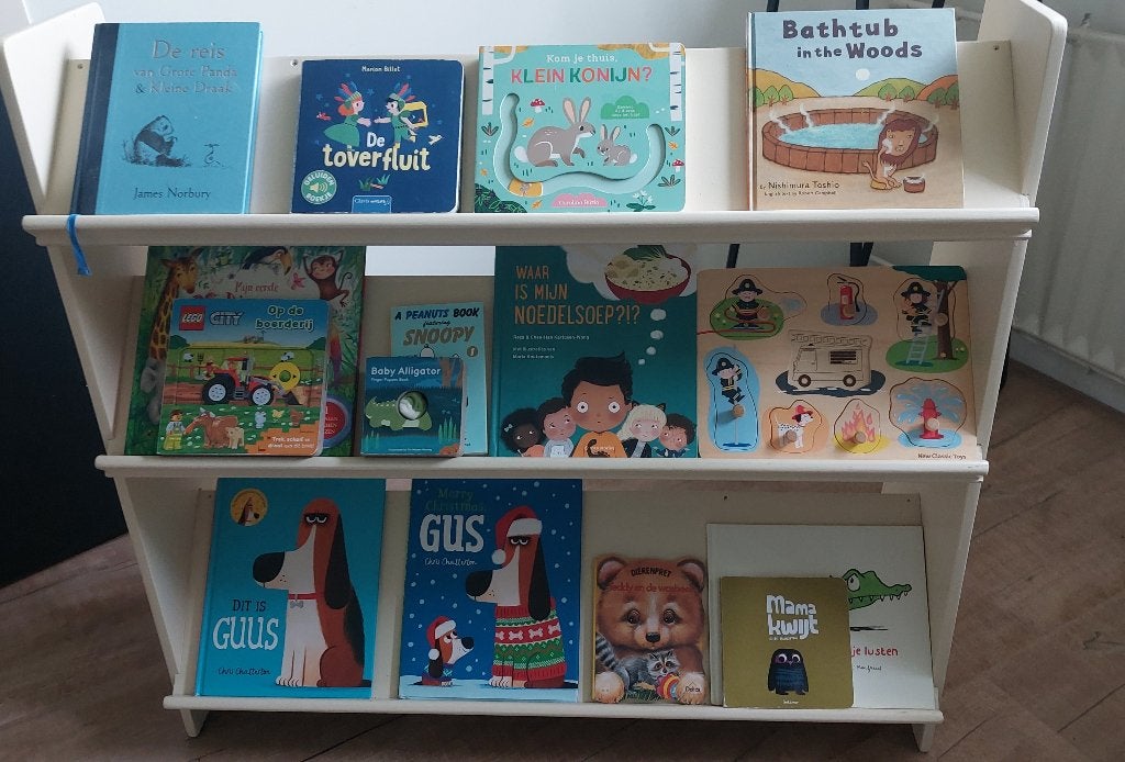 Montessori Dubbelzijdige Boekenkast/ Shelfie, Ophalen, Gebruikt