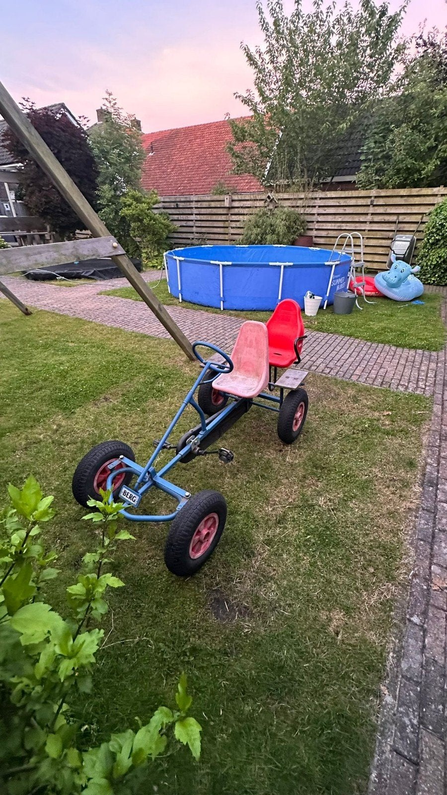 Robuuste Berg skelter met 2 stoeltjes - Werkt prima!, Ophalen, Gebruikt, Berg, Duozit