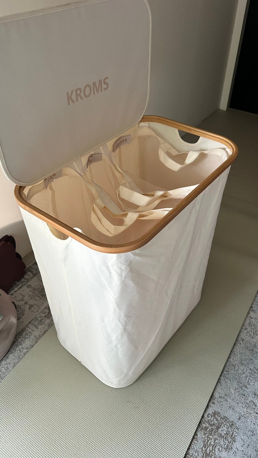 KROMS was sorteerder, Ophalen, Zo goed als nieuw, Beige, Natuurlijk materiaal