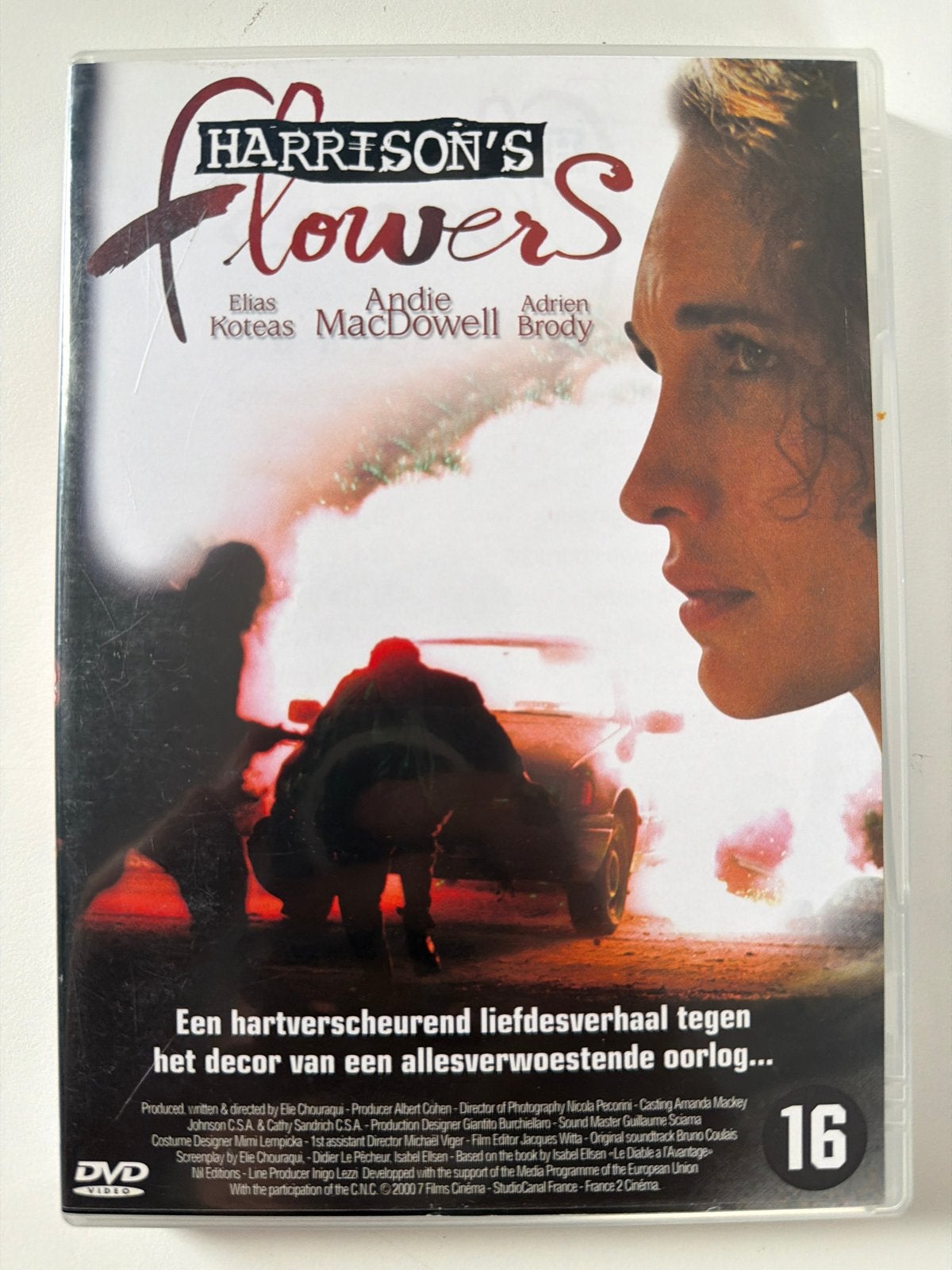 Harrison's Flowers DVD - Hartverscheurende oorlogsfilm, Vanaf 16 jaar, Nederlands, Ophalen of Verzenden, Zo goed als nieuw