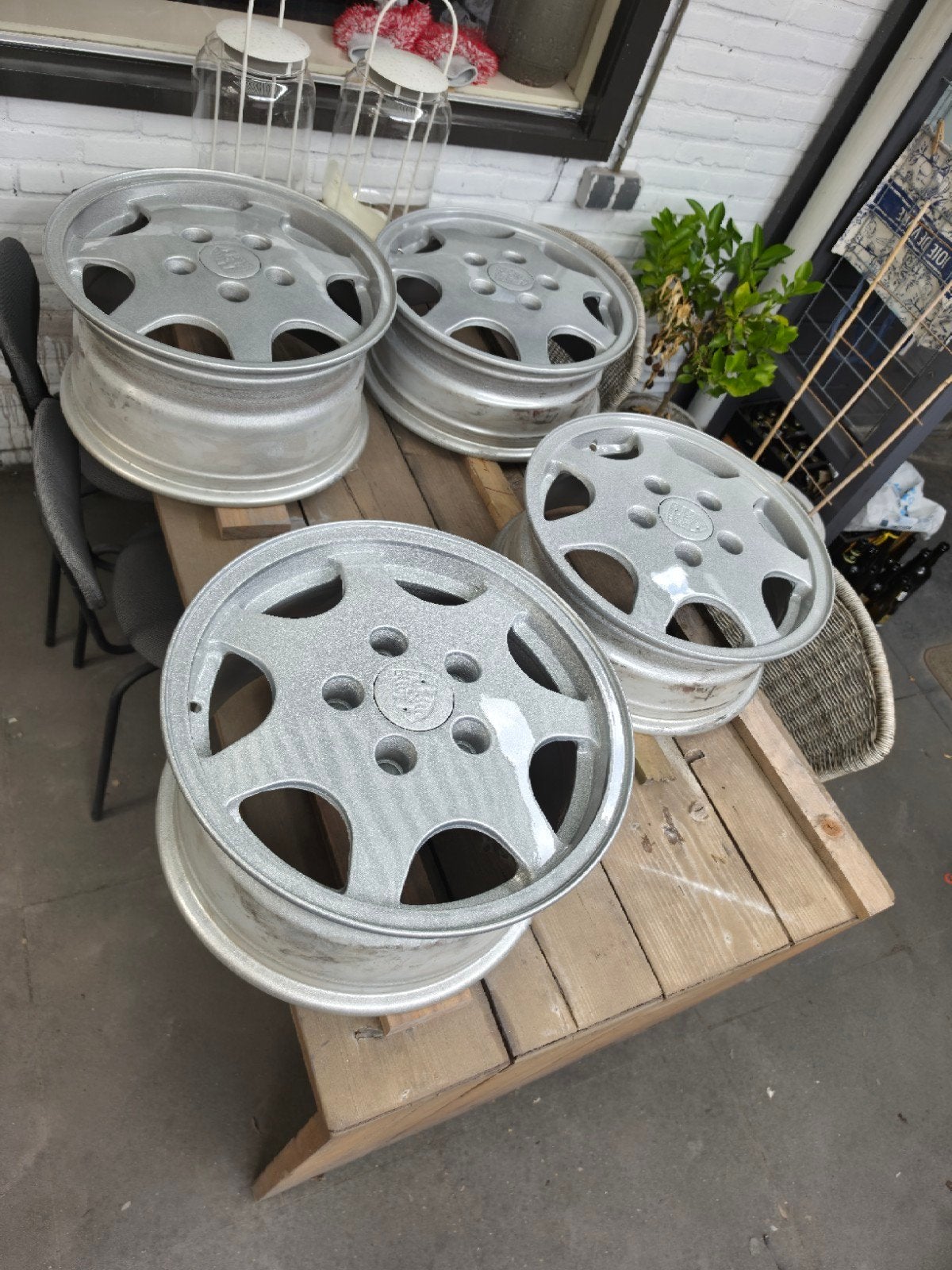 Porsche C2 breedset 5x130 16 inch, Auto-onderdelen, Banden en Velgen, Velg(en), Zomerbanden, Overige maten, 195 mm, Personenwagen