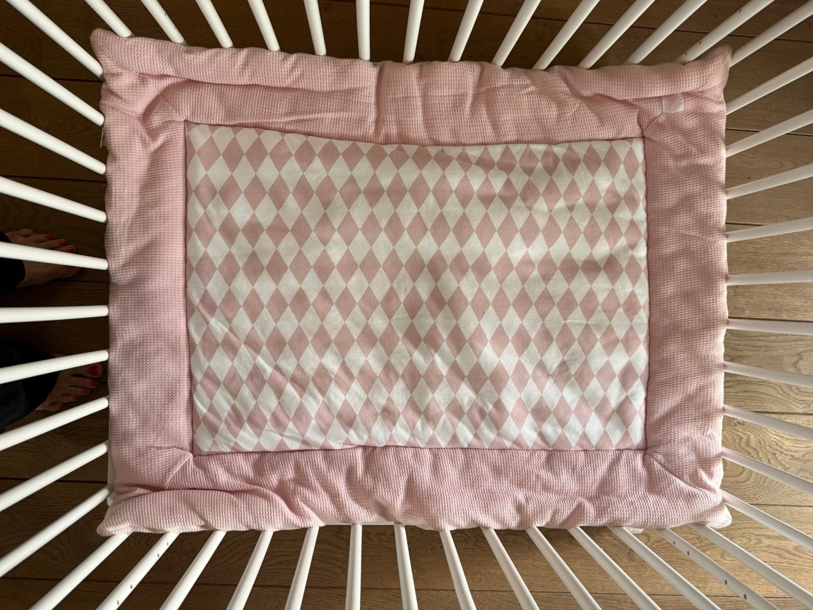 Boxkleed wafel roze - Jollein, Ophalen, Zo goed als nieuw, Boxkleed