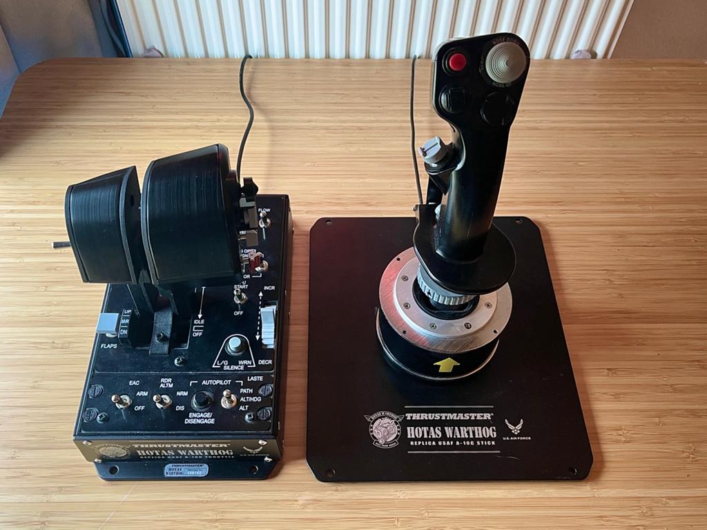 Thrustmaster HOTAS Warthog A-10C set, Computers en Software, Joysticks, Zo goed als nieuw, Ophalen of Verzenden