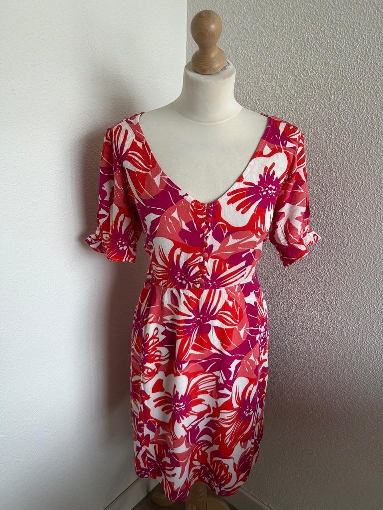 Fabienne Chapot maat 40 roze tropische mona dress 2169, Maat 38/40 (M), Ophalen of Verzenden, Zo goed als nieuw, Roze