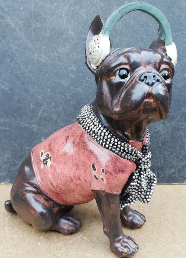 Bulldog 'His Master's Voice' maar dan anders. 21 cm., Verzamelen, Ophalen, Zo goed als nieuw, Dier