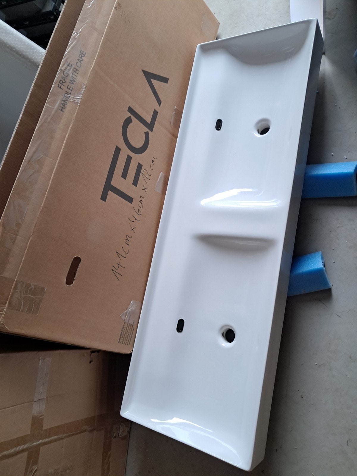 Nieuwe Tecla wastafel 141x46x12cm, Ophalen, Nieuw
