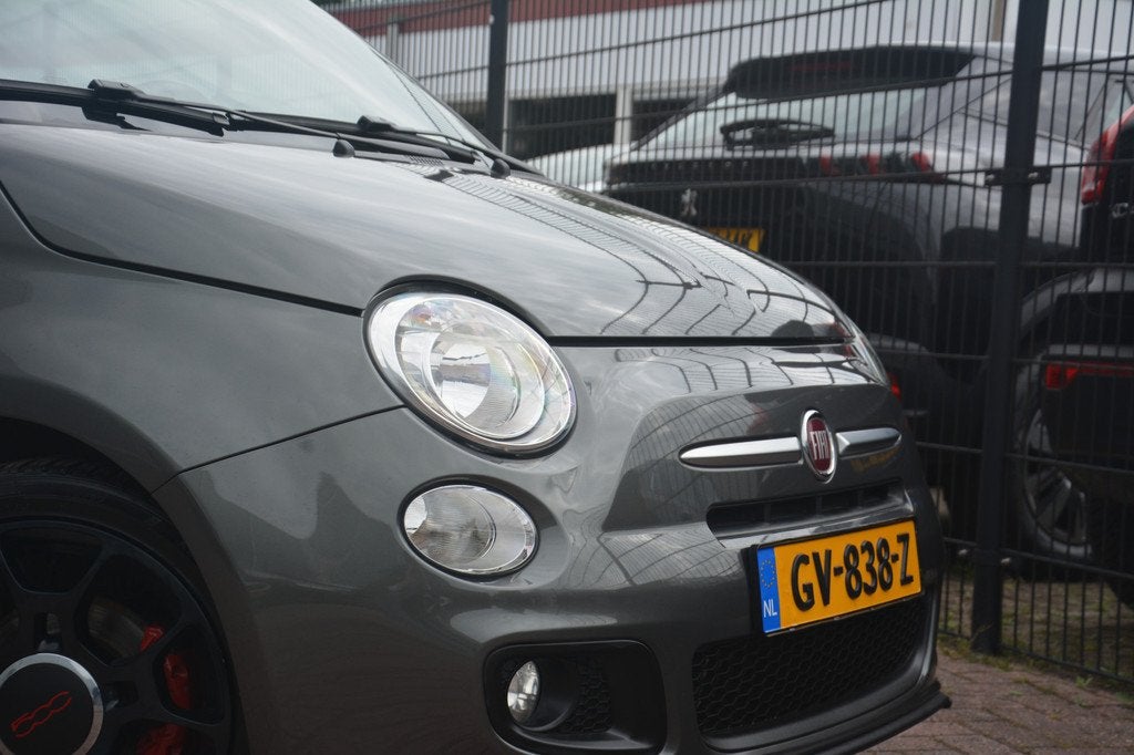 Fiat 500C 0.9 TwinAir Turbo 500S | Leer | Parkeersensoren |, Auto's, Cabriolet, Bedrijf, Handgeschakeld, 26 km/l