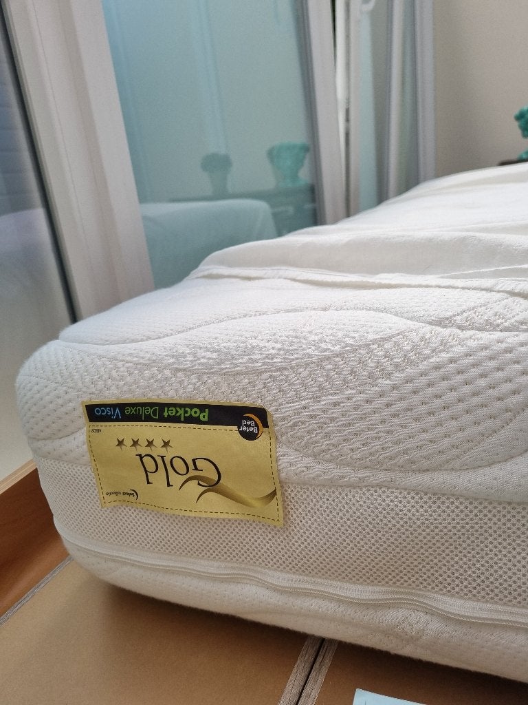 2 x 1-persoonsbed Auping Aurondo te koop, Ophalen, Verstelbaar, 90 cm, Eenpersoons