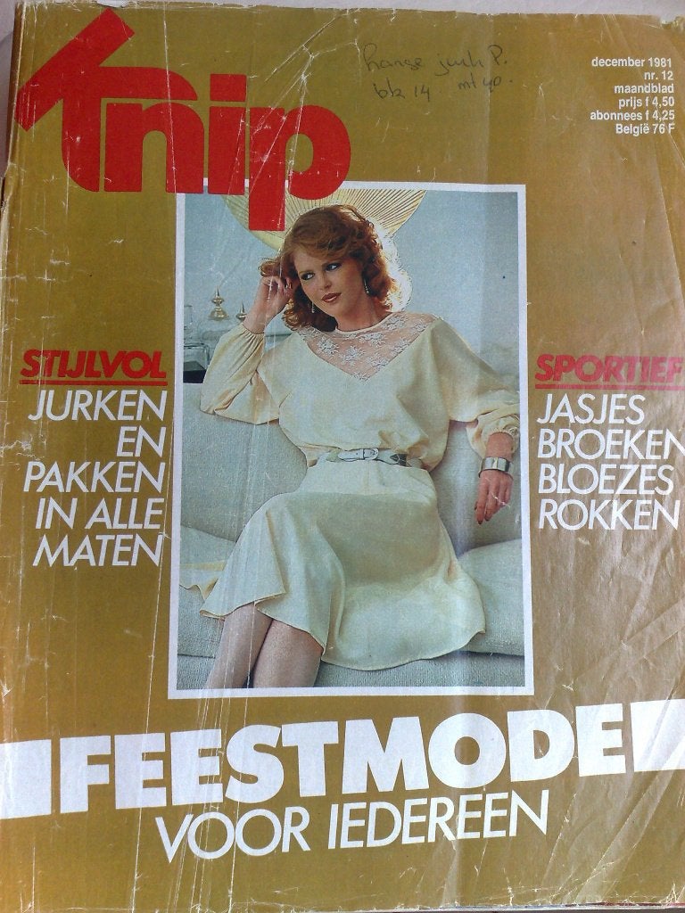 Knipmode kledingpatronen december nr. 12 / 1981, Hobby en Vrije tijd, Verzenden, Gebruikt, Vrouw, Knipmode