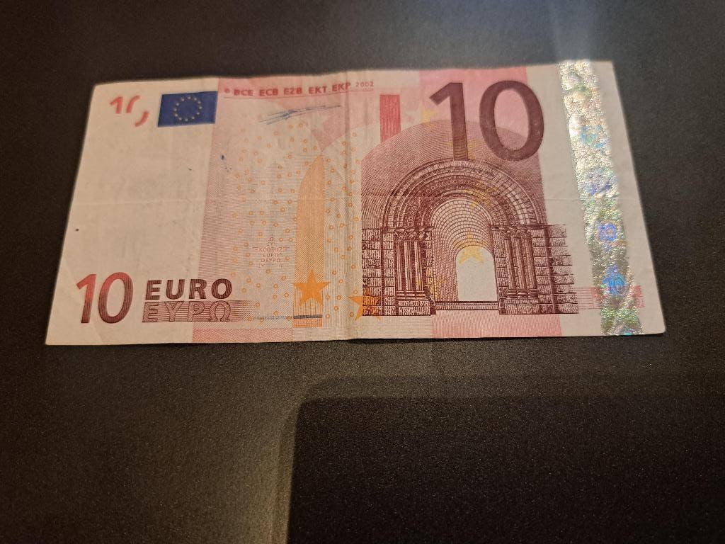 2002 Ierland 10 euro 1e serie Duisenberg code K003, Verzenden, Ierland, 10 euro, Los biljet