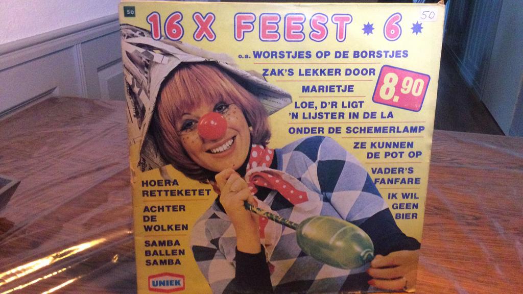 16 keer feest nr:6 Telstar lp, Cd's en Dvd's, Ophalen of Verzenden, Gebruikt, Overige formaten, Nederlandstalig