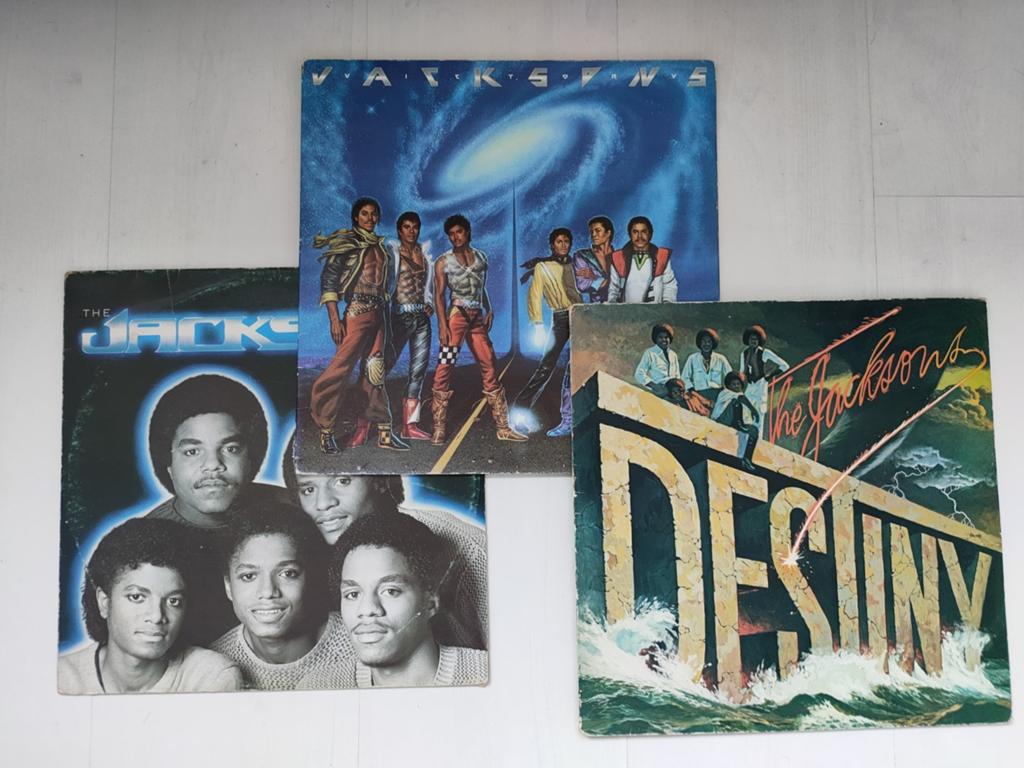 3x LP The Jacksons (Triumph, Victory, Destiny), Cd's en Dvd's, Vinyl | Pop, Gebruikt, Gatefold hoes, Inclusief binnenhoes, Originele persing