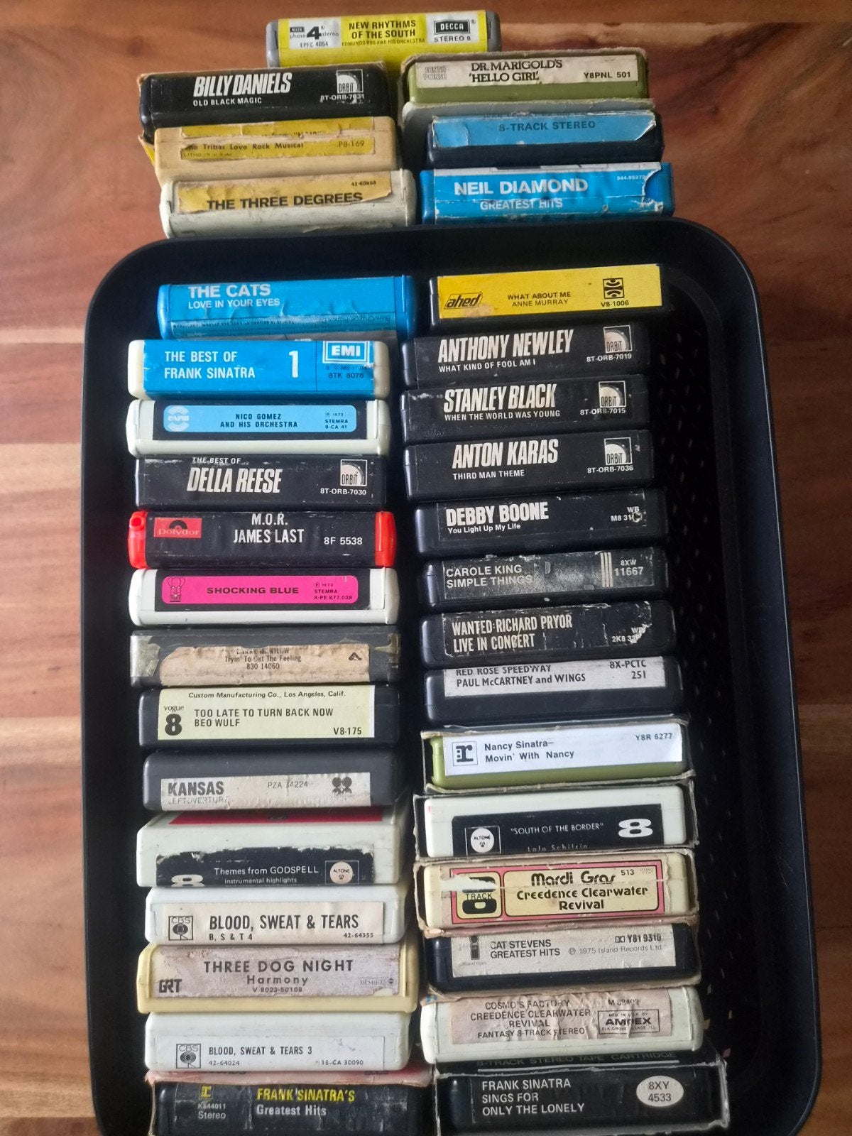 Partij van 35 stuks 8-Track cassettes, Cd's en Dvd's, Ophalen, Gebruikt, Pop, 1 bandje