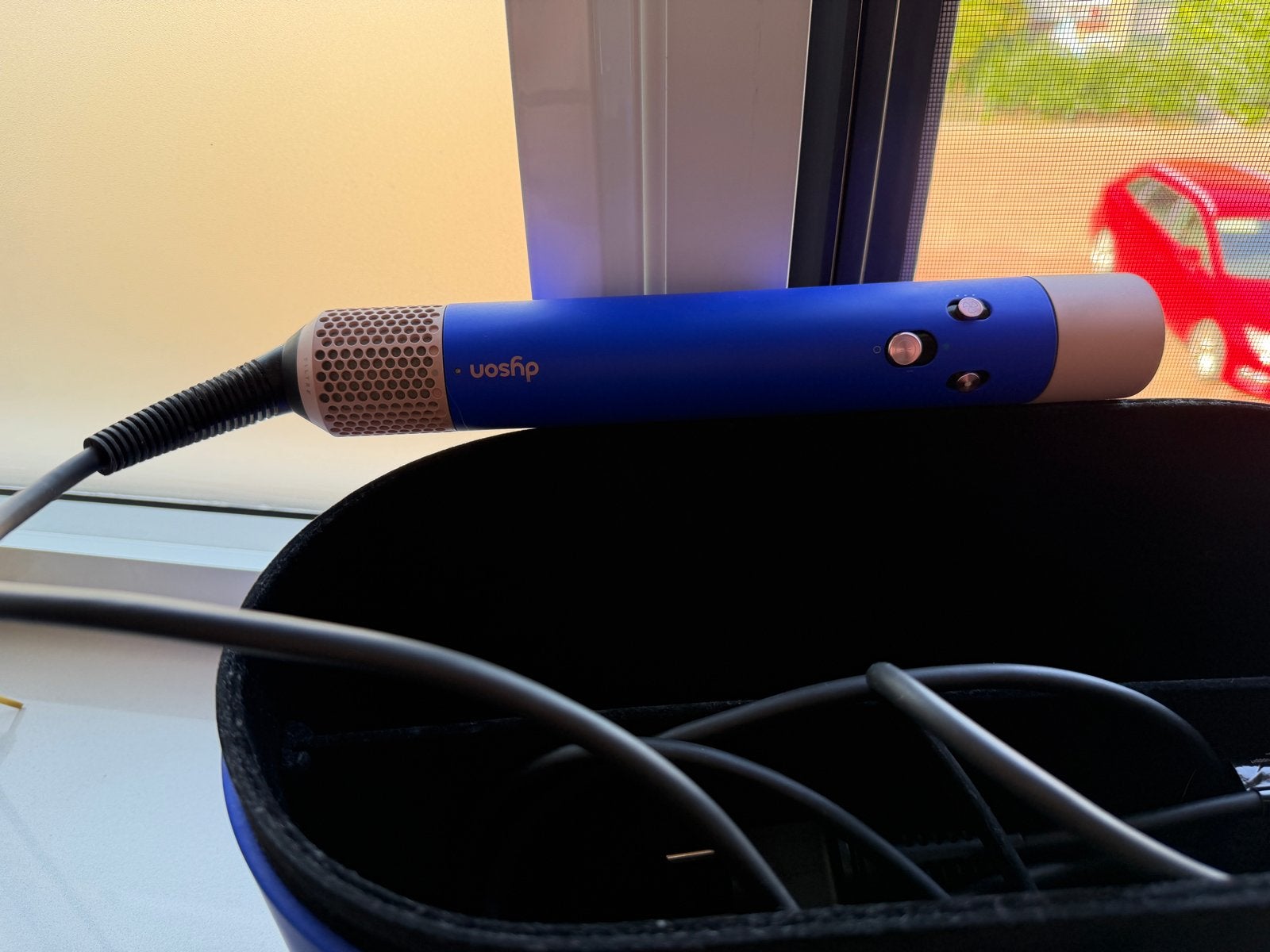 Dyson Airwrap Complete Long - Blauw - Zo goed als nieuw, Ophalen, Zo goed als nieuw, Haarverzorging