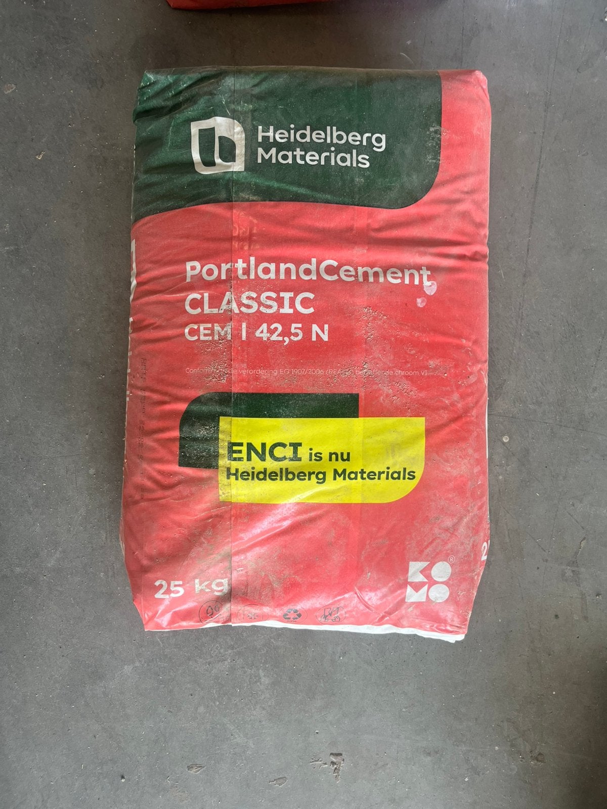 Portland cement, Ophalen, Nieuw, Overige typen