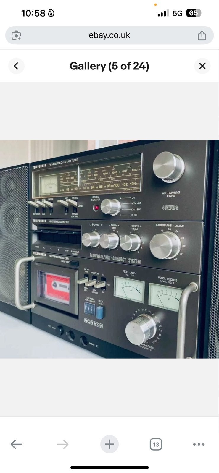 telefunken hifi stereo recorder, Ophalen of Verzenden, Zo goed als nieuw