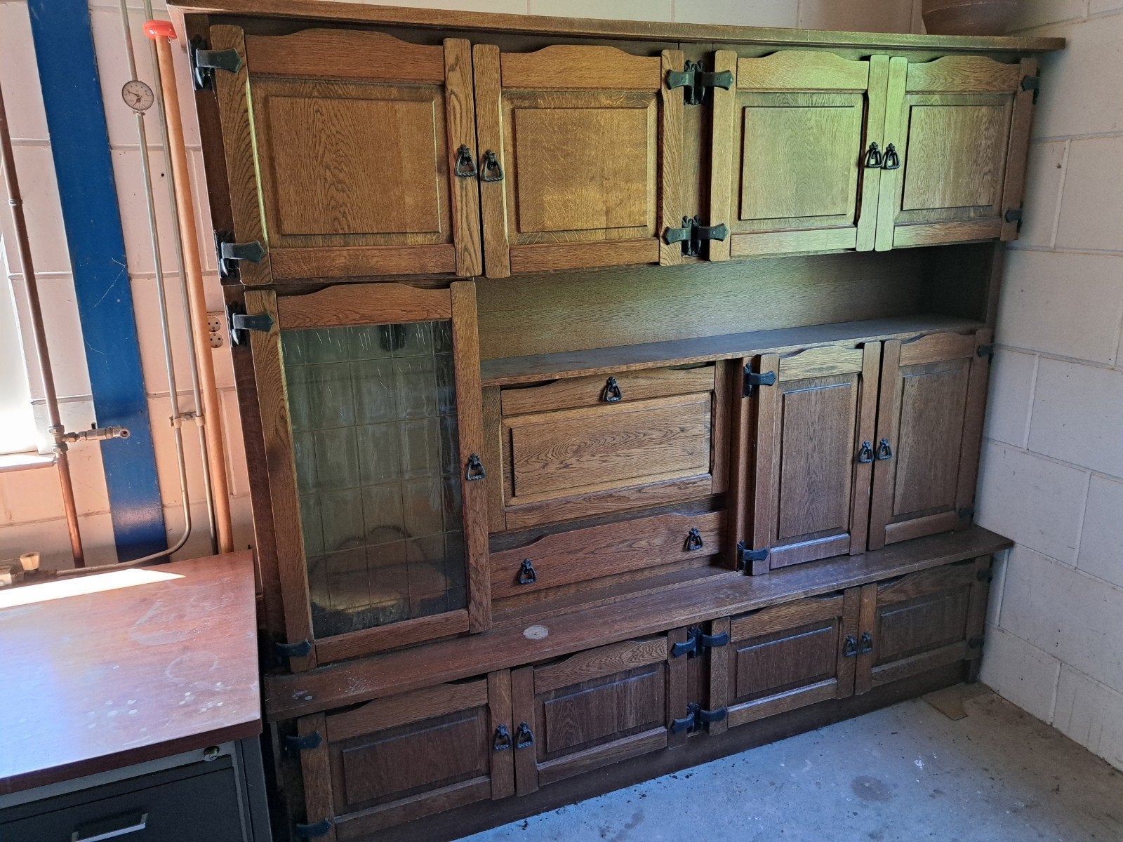 Stevige eikenhouten kast - landelijke stijl, Ophalen of Verzenden