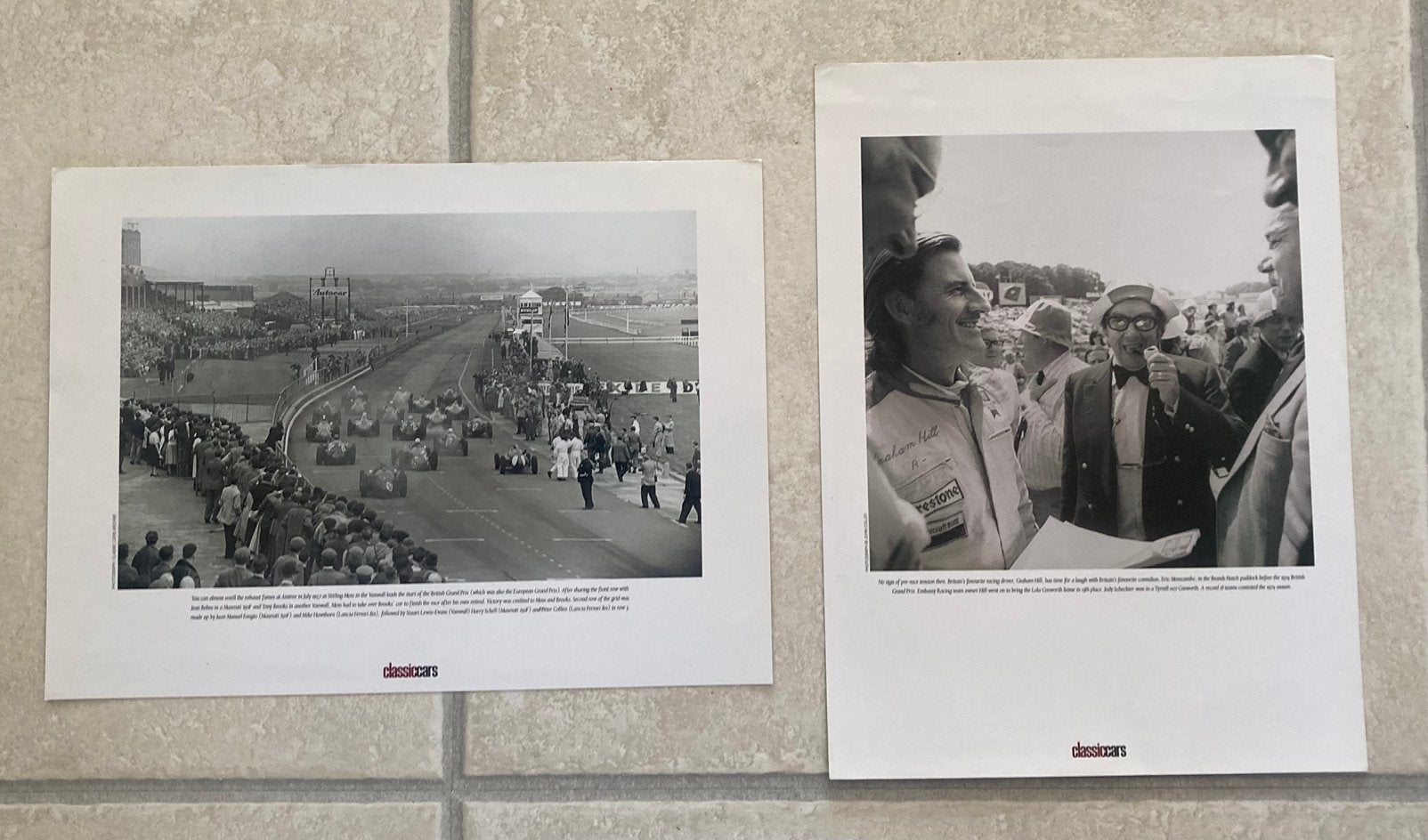 2 x foto Formule 1 uitgave classic cars, Verzamelen, Ophalen of Verzenden, Zo goed als nieuw, Formule 1