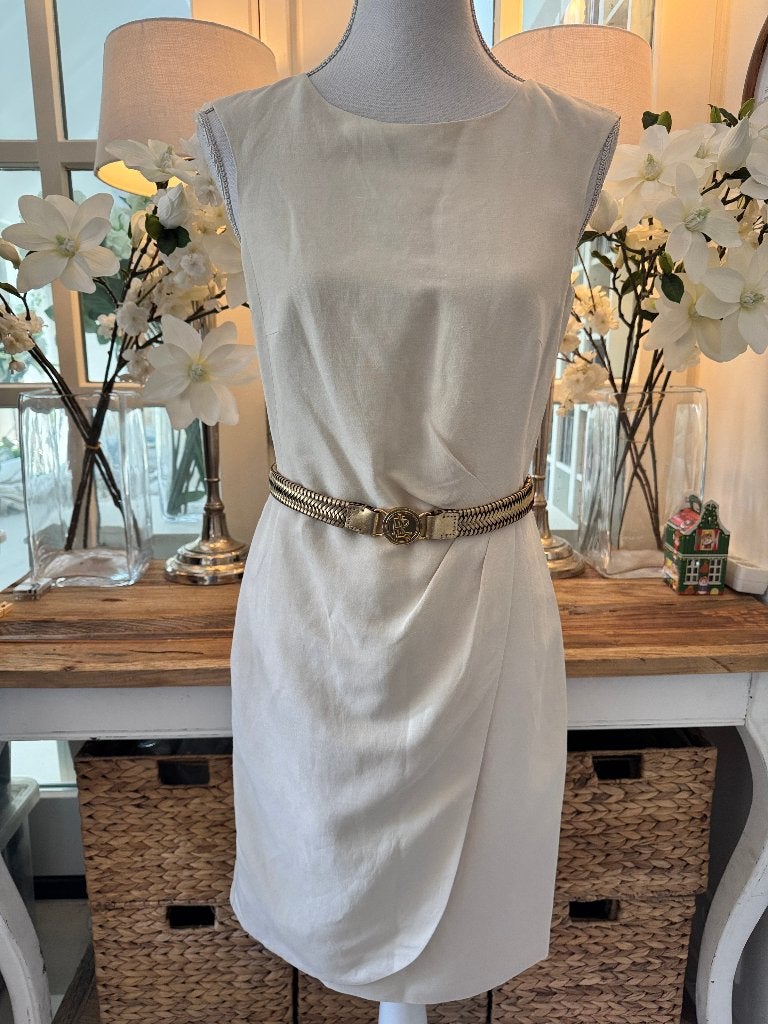 Nieuwe Licht-Crème jurk Josephine&Co, 36-38/S, zijde/linnen., Verzenden, Beige, Nieuw, Maat 36 (S)