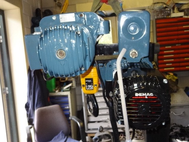 DEMAG ketting takel verkorte bouw 1250 kg, Doe-het-zelf en Verbouw, Lieren en Takels, Ophalen, Zo goed als nieuw, Elektrisch