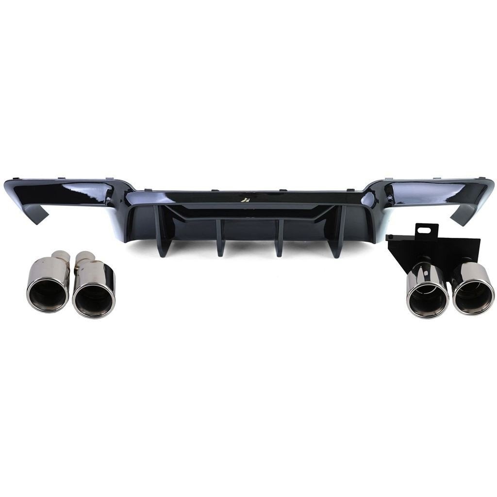 Diffuser Glans Zwart Chrome Sierstuk Voor Bmw 5 Serie F10 F1, Auto diversen, Verzenden, Automotive Parts, A.parts@hotmail.nl, Trasmolenlaan 12 3447 GZ Woerden