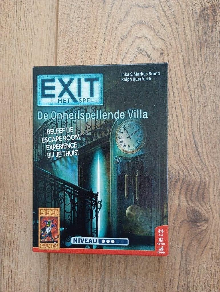 Exit: de Onheilspellende Villa, Een of twee spelers, Ophalen of Verzenden, Zo goed als nieuw, 999 Games