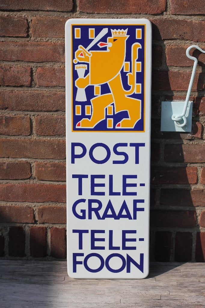 emaille bord ptt post / telegraaf/ telefoon MINT, Antiek en Kunst, Ophalen of Verzenden