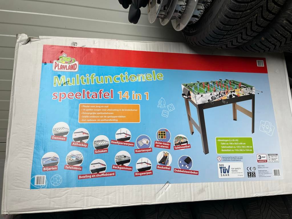 Playland Multifunctionele Speeltafel 14-in-1, Ophalen of Verzenden, Nieuw