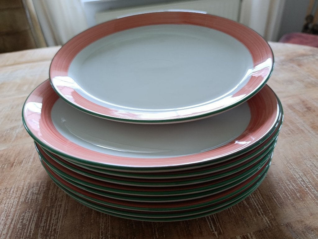 9 ovale borden (nieuwstaat) merk steelite, Huis en Inrichting, Keramiek, Vintage, Ophalen of Verzenden, Zo goed als nieuw