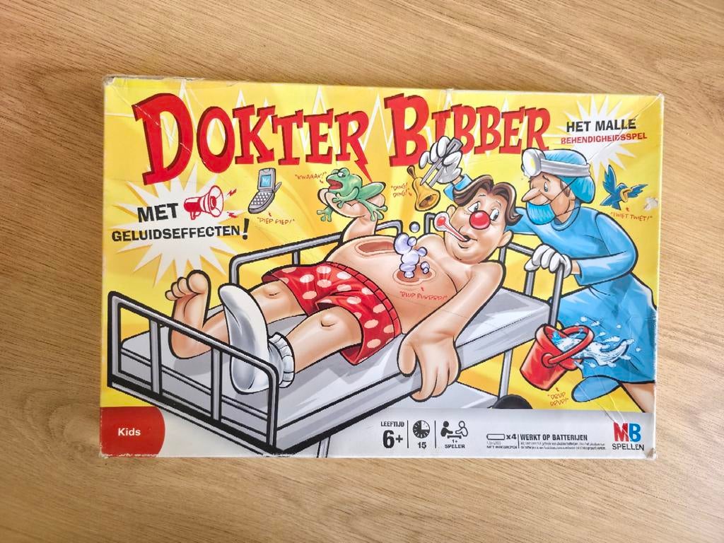 Dokter Bibber spel - Klassiek gezelschapsspel, Een of twee spelers, Ophalen, Gebruikt, MB