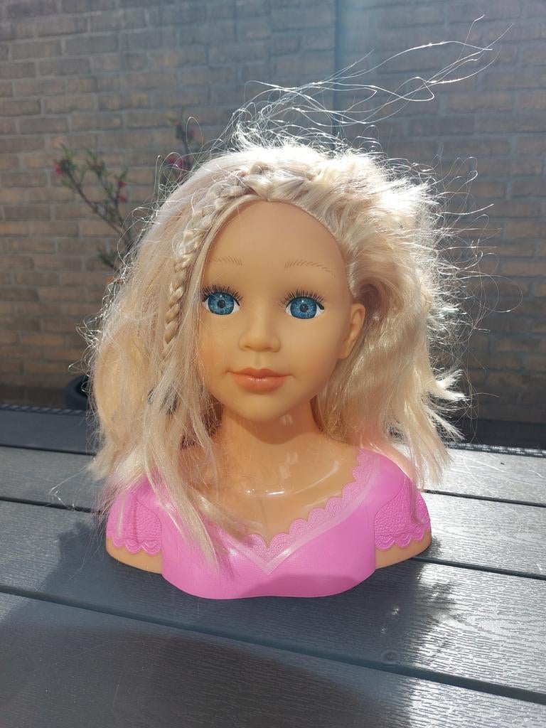 Make-up pop met blond haar en blauwe ogen, Ophalen of Verzenden, Gebruikt, Overige typen