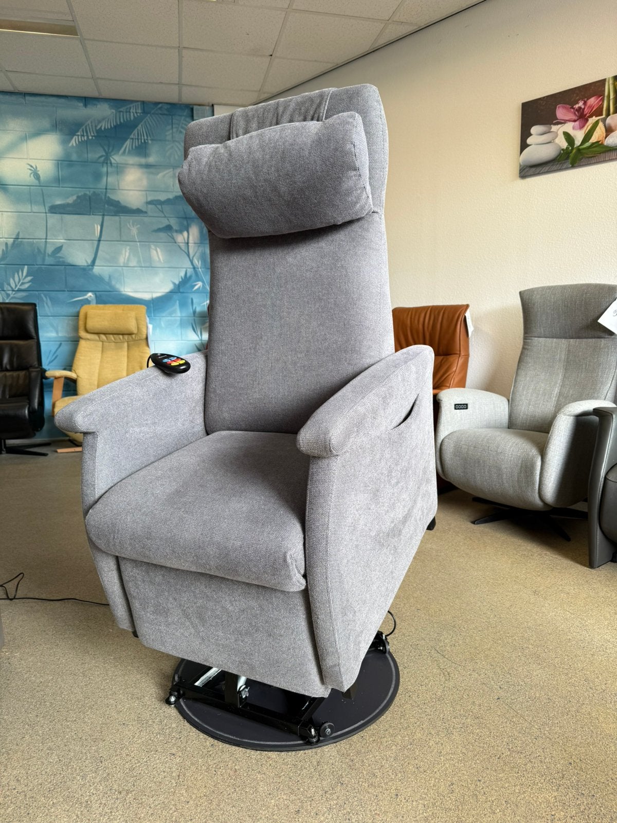 Luxe Fitform Elevo sta op stoel relax fauteuil draaibaar, Ophalen of Verzenden, Zo goed als nieuw, Gratis bezorging regio Utrecht