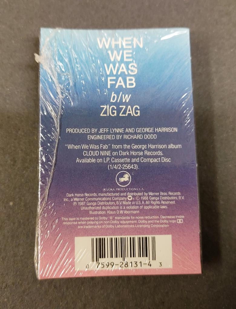 George Harrison CASSETTE SINGLE When we was Fab USA Beatles, Verzenden, 1 bandje, Origineel, Pop