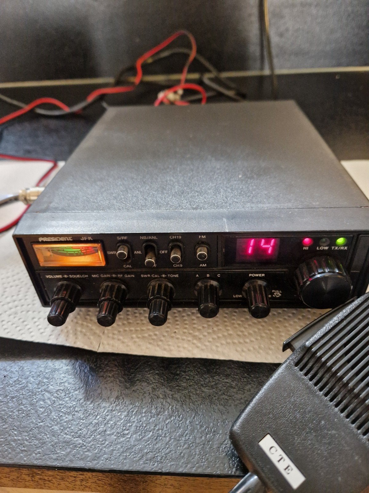 27 MC President JFK CB-radio met 120 kanalen en 12W output, Ophalen of Verzenden, Gebruikt, Zender en Ontvanger