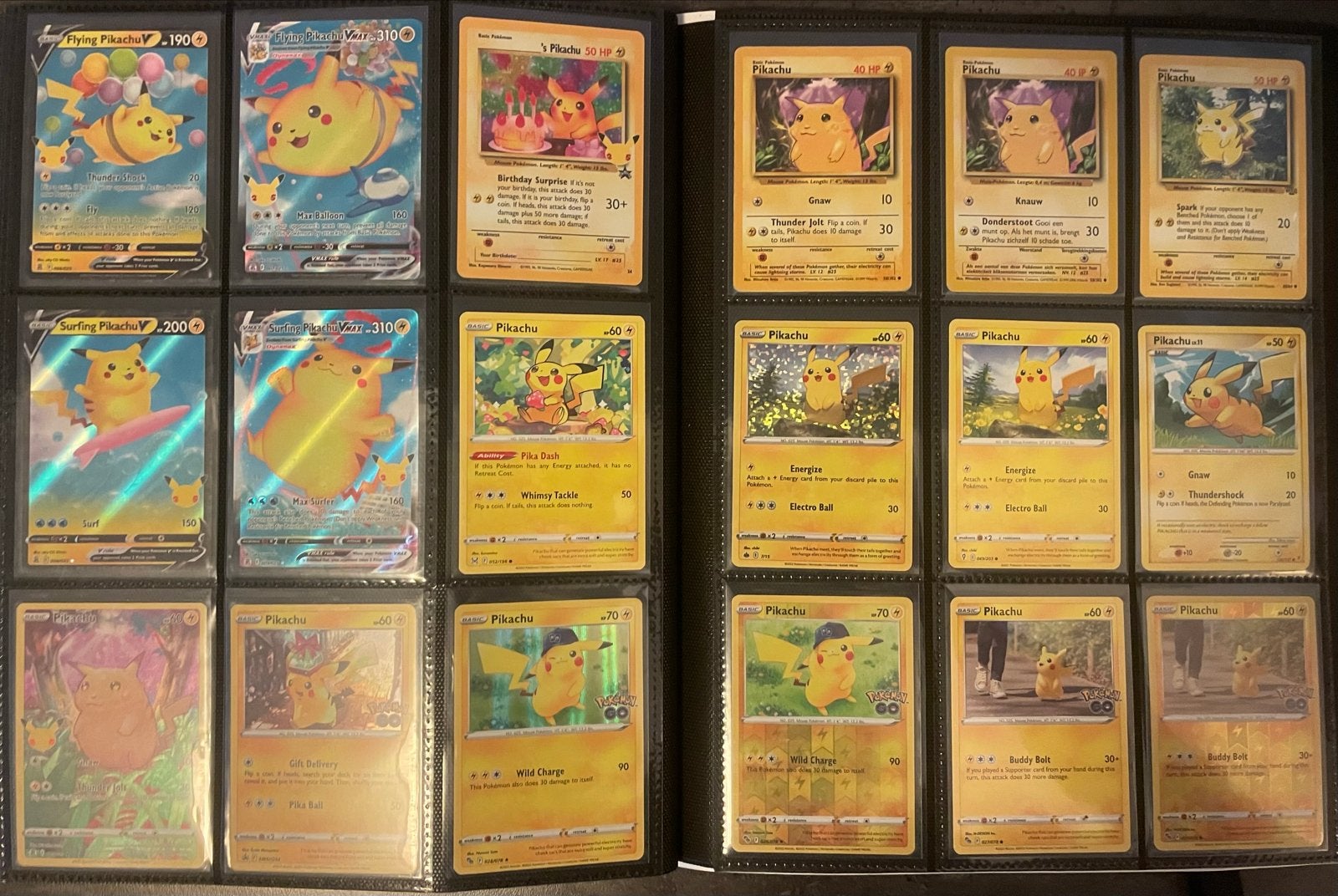 Pikachu Pokémon Kaarten Collectie base set EN+NL, jungle, Ophalen of Verzenden, Zo goed als nieuw, Meerdere kaarten, Foil