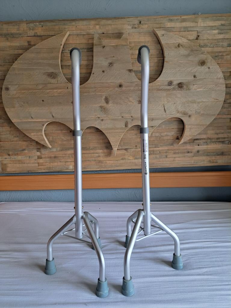 Nieuwe Moretti driepoot wandelstok open handvat, Ophalen, In hoogte verstelbaar, Nieuw