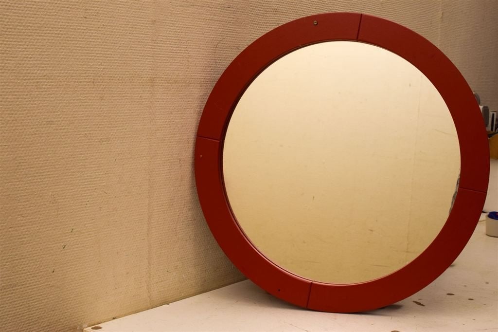 houten wandspiegel 49640, Minder dan 50 cm, Gebruikt, Ophalen of Verzenden, Minder dan 100 cm