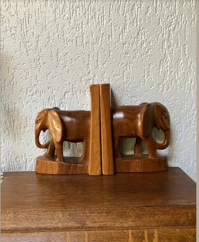 Houten Olifant Boekensteunen, Ophalen